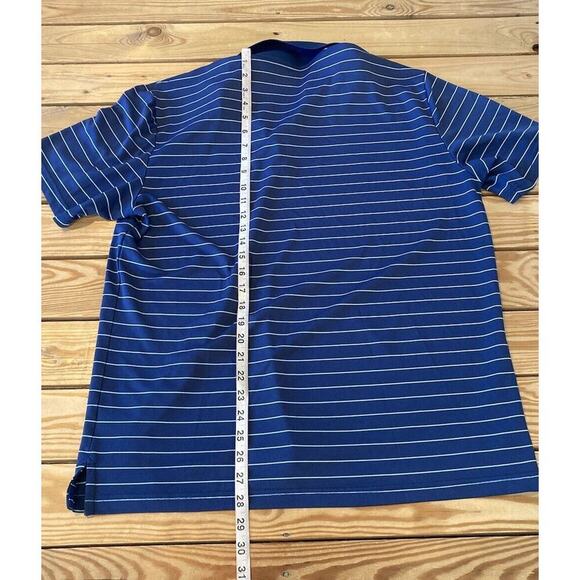 Greg Norman Stripe Polo Shirt Size Large Men’s Blue - Picture 5 of 6